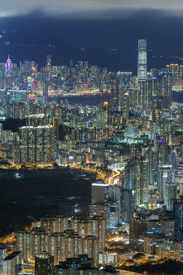 香港城市夜照片攝影