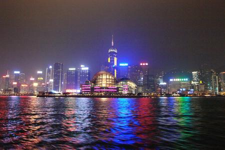 圖文:香港九龍半島迷人的夜景_新聞中心_新浪網